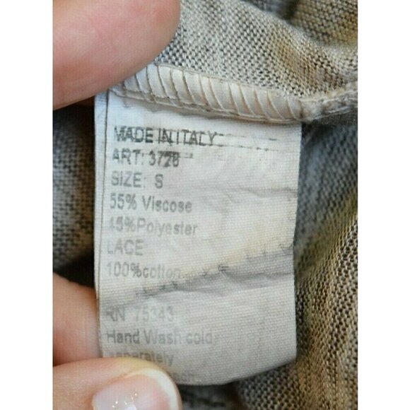 ELENA BALDI BURNOUT FLORAL LACE LONG SLEEVE TOP - Picture 8 of 8